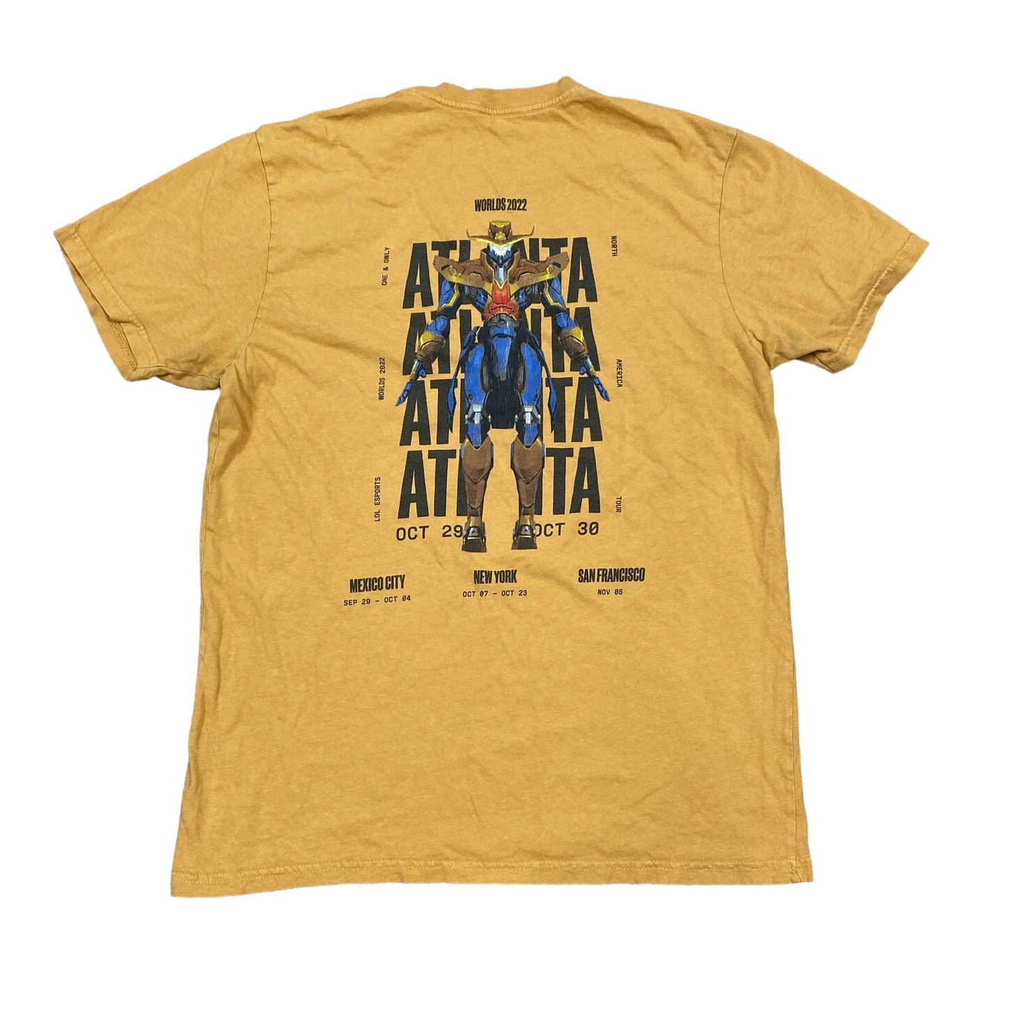 League Of Legends Worlds 2022 Atlanta T Shirt Men's M Twisted Fate